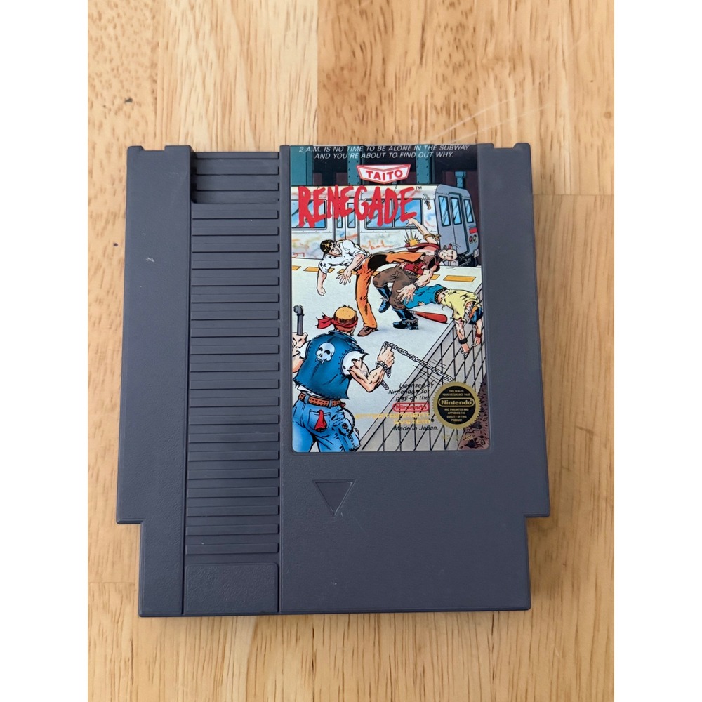 Renegade Nintendo NES Taito 1988 Vintage Video Game Cartridge Tested Working